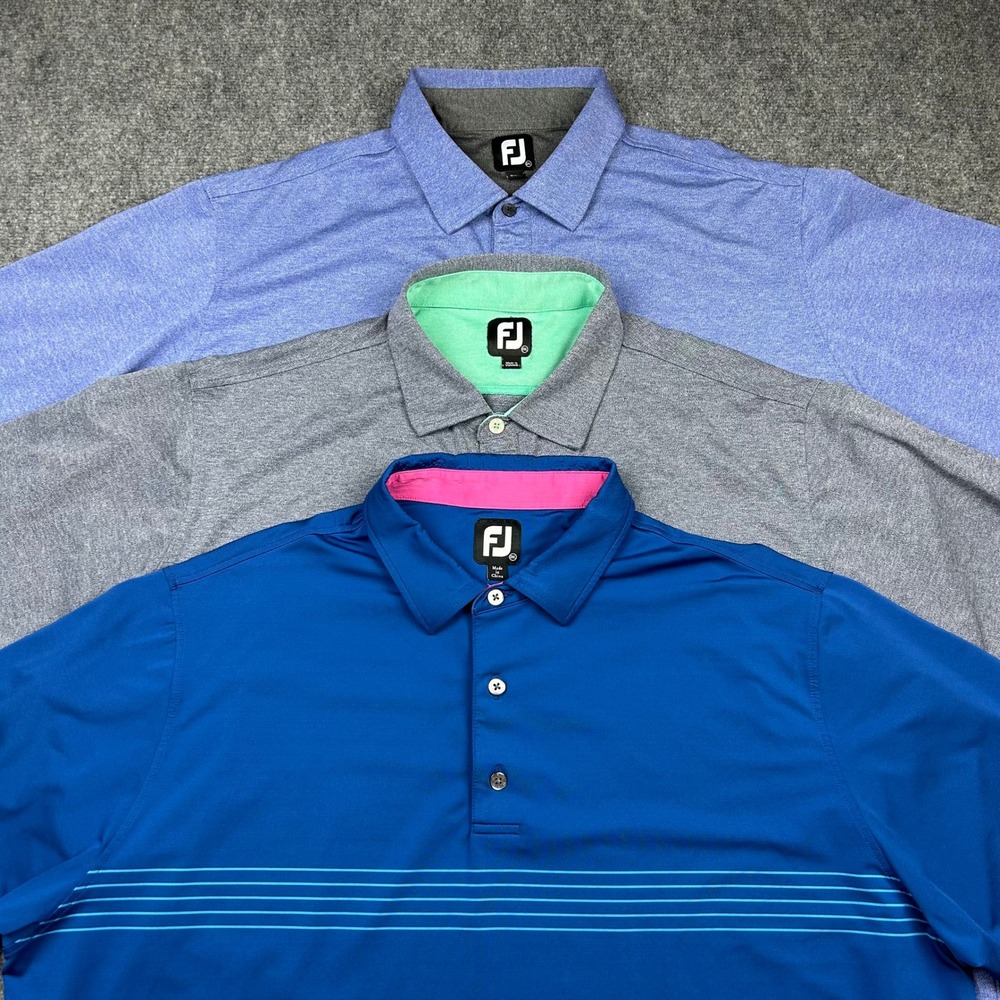 FootJoy Golf Polo Mens 2XL Lot of 3 Performance Stretch FJ Blackstone Golf Club